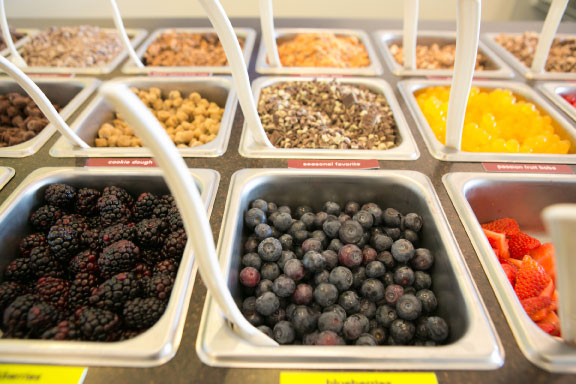 Frozen Yogurt Benefits with healthy toppings